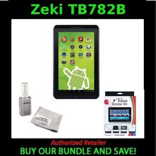 Zeki 7 TB782B Capacitive Multi touch Tablet With Digital Gadgets DGTAB7USK 7 Inch Universal Tablet Starter Kit and Monster ScreenClean LCD Display Cleaner: Cell Phones & Accessories