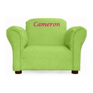Fantasy Furniture Personalized Kids Mini Chair Green Microsuede   Specialty Chairs