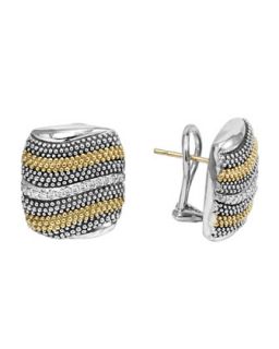 Soiree Diamond Caviar Wave Earrings