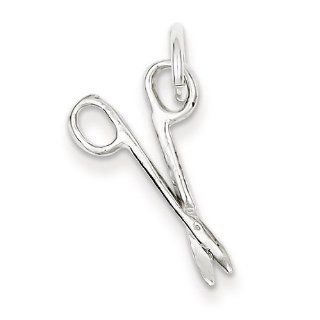 Sterling Silver Scissors Charm: Clasp Style Charms: Jewelry