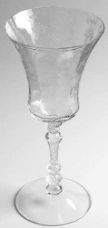 Cambridge Elaine Clear (Stem #3500, Etched) Water Goblet   Stem #3500, Clear,  E