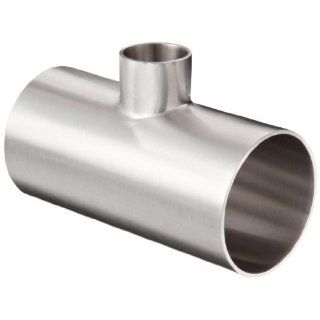 Dixon B7RWWW G200100P Stainless Steel 304 Polished Fitting, Weld Reducing Tee, 2" Tube OD x 1" Tube OD x 2" Tube OD Sanitary Tube Fittings