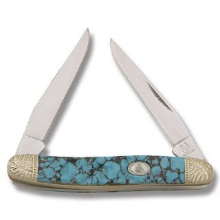 Rough Rider Knives 790 Muskrat Arrowhead Pocket Knife with Imitation Turquoise Handles : Hunting Knives : Sports & Outdoors