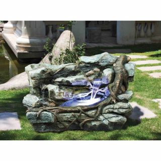 Design Toscano Staggered Rock Canyon Cascading Garden Outdoor Fountain   Fountains