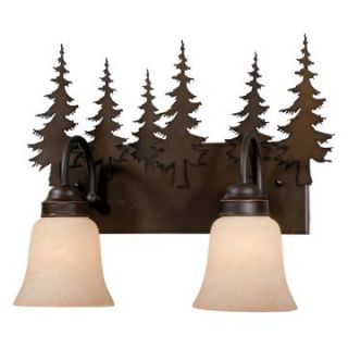 Vaxcel Yosemite 2 Light Vanity   16.62W in. Burnished Bronze   Bathroom Lighting