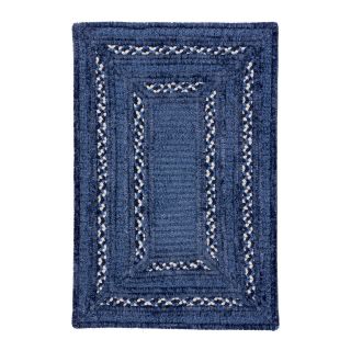 Colonial Mills Turtle Bay Chenille Indoor/Outdoor Braided Area Rug   Carribean Blue   Braided Rugs