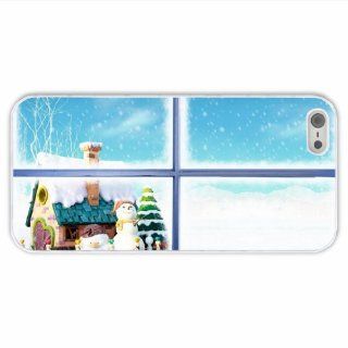 Custom Made Iphone 5/5S Holiday Snowman Of Love Gift White Case Cover For Everyone Cell Phones & Accessories