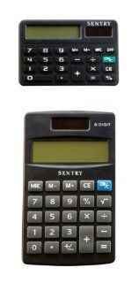 Sentry Two Pack Calculators, Credit Card and Pocket, Black (CAPD3) 