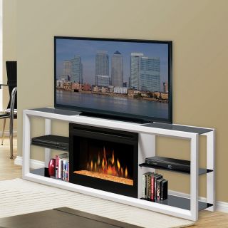 Dimplex Novara White Entertainment Center Electric Fireplace   TV Stands
