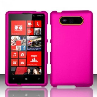 Nokia Lumia 820 Case Pinky Pink Hard Cover Protector (AT&T) with Free Car Charger + Gift Box By Tech Accessories: Cell Phones & Accessories