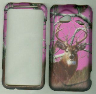 HTC Droid Incredible 4G LTE ADR6410 Verizon Wireless phone Protector Faceplates hard rubberized cover case Accessory camo PINK REAL TREE HUNTER BUCK DEER: Cell Phones & Accessories