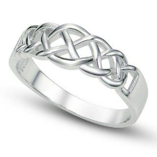 925 Sterling Silver Celtic Knot Band Ring, Limited time offer at special price: Jewelry