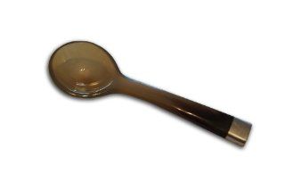 Caviar Spoon, Pure Silver & Buffalo Horn   4.5"L : Caviars And Roes : Grocery & Gourmet Food
