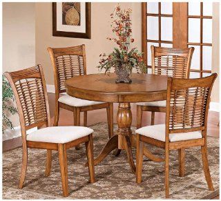 Furniture Bayberry Dining 5 Piece Round Dining Set (Oak) (See Text): Furniture & Decor