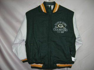 Green Bay Packers SUPERBOWL Reversible Varsity NFL YOUTH Jacket (Small 8) : Sports Fan Outerwear Jackets : Sports & Outdoors