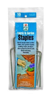 Easy Gardener 814 Landscape Fabric Steel Install Staples   10 Pack : Weed Barrier Fabric : Patio, Lawn & Garden