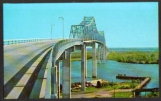 Eugene Talmadge Bridge Savannah GA postcard 1950s: Entertainment Collectibles