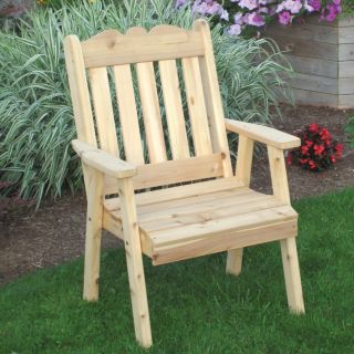A & L Furniture Western Red Cedar Royal English Dining Chair   Outdoor Dining Chairs