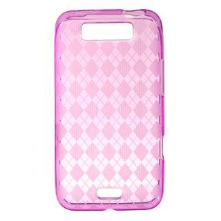 Hot Pink Argyle TPU Protector Case for LG Connect 4G MS840: Cell Phones & Accessories