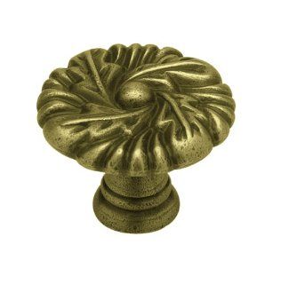 Brainerd PBF817Y ABT CP 35mm Victorian Leaf Cabinet Hardware Knob   Cabinet And Furniture Knobs  