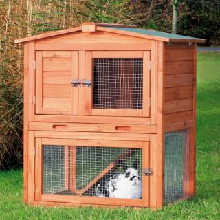 TRIXIE Rabbit Hutch with Peaked Roof   Medium   Rabbit Cages & Hutches