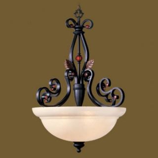 Livex Tuscany 4428 56 Chandelier   Copper Bronze with Aged Gold Leaves   26.5W in.   Chandeliers