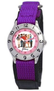 Disney Kids' D843S504 High School Musical Group Time Teacher Purple Velcro Strap Watch: Watches