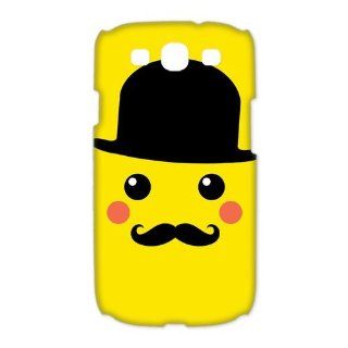 Cartoon Pokemon Pikachu Samsung Galaxy S3 I9300/I9308/I939 Case Funny Pikachu With Charles Chaplin Mustache Galaxy S3 cases cover at abcabcbig store Cell Phones & Accessories