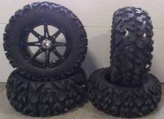 MSA Black Diesel 14" ATV Wheels 26" Rip Saw Tires Can Am Commander Maverick Renegade Outlander Automotive