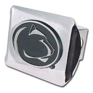 Penn State University Nittany Lions "Bright Polished Chrome with "Nittany Lion" Emblem" NCAA College Sports Trailer Hitch Cover Fits 2 Inch Auto Car Truck Receiver: Automotive