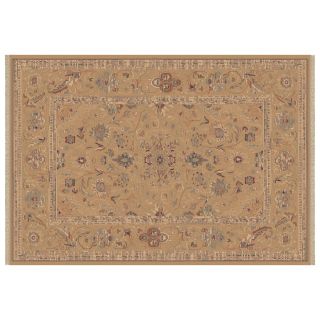 Dynamic Rugs Ancient Garden Collection Rectangle Hearth Rug Champagne Floral   Hearth Rugs
