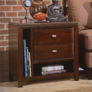 American Drew Tribecca Rectangular End Table with 2 Drawers   End Tables