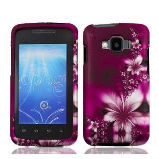 Samsung Rugby Smart i847 i 847 Rose Red Floral Flowers Design Snap On Hard Protective Cover Case Cell Phone Cell Phones & Accessories
