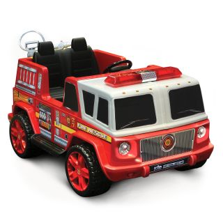 Kid Motorz Two Seater Fire Engine Battery Powered Riding Toy   Red   Battery Powered Riding Toys