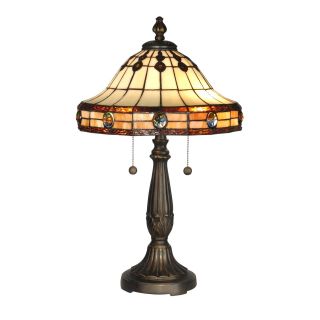 Dale Tiffany Jeweled Mission Table Lamp   Table Lamps
