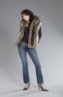 Raccoon Fur Vest at  Womens Clothing store: Fur Outerwear Vests