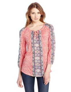 Lucky Brand Women's Big Sur Mixed Top at  Womens Clothing store