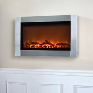 Fire Sense Stainless Steel Wall Mounted Electric Fireplace   Electric Fireplaces