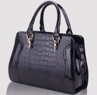Classic fashion Women Korea Simple Style PU leather Clutch Handbag Bag/shoulder strap 852 (black) Beauty