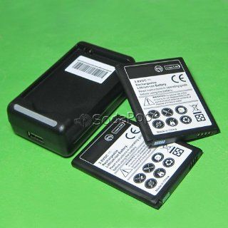 New 2 x 2450mAh Li ion Battery for Samsung Galaxy Axiom SCH R830 + Battery Dock Charger: Cell Phones & Accessories
