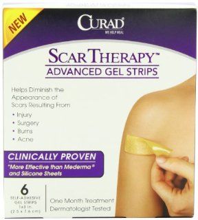 Curad Advanced Gel Scar Therapy Treatment Strips, 1x3 Inches, 6 Count Health & Personal Care