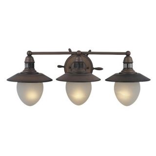 Vaxcel Orleans 3 Light Vanity Light   28W in. Antique Red Copper   Bathroom Lighting