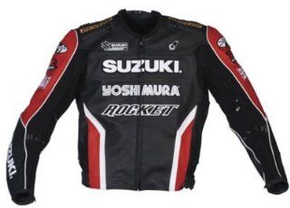 Joe Rocket Mens Suzuki Replica Superbike Leather Motorcycle Jacket Black/Red/White 44 Automotive