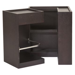 Euro Style Sanjay Side Table with Storage   Wenge   End Tables