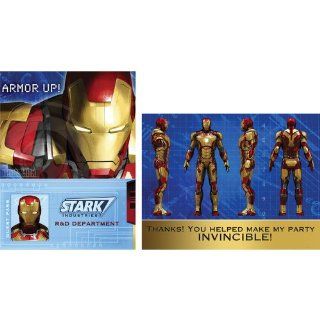 Iron Man Party Invitations & Thank Yous   8 each per Pack: Toys & Games