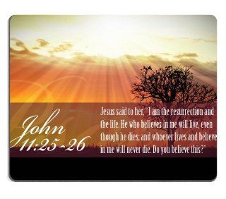 Bible verse John 125 26 Mouse Pads Customized Made to Order Support Ready 9 7/8 Inch (250mm) X 7 7/8 Inch (200mm) X 1/16 Inch (2mm) High Quality Eco Friendly Cloth with Neoprene Rubber MSD Mouse Pad Desktop Mousepad Laptop Mousepads Comfortable Computer M