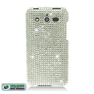 ZTE Warp N860 N 860 Cell Phone Full Crystals Diamonds Bling Protective Case Cover Black with White and Yellow Gold Stars Gemstones Design: Cell Phones & Accessories