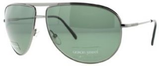 Giorgio Armani 839/S Men's Polarized Aviator Full Rim Outdoor Sunglasses   Dark Ruthenium/Green / Size 65/12 130: Watches