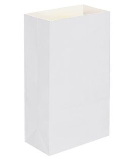 Lumabase Standard White Luminaria Bags   Set of 100   Outdoor Lighting