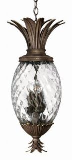 Hinkley Lighting 2222PZ 4 Light Pineapple Outdoor Pendant from the Plantation Collection, Pearl Bronze   Ceiling Pendant Fixtures  